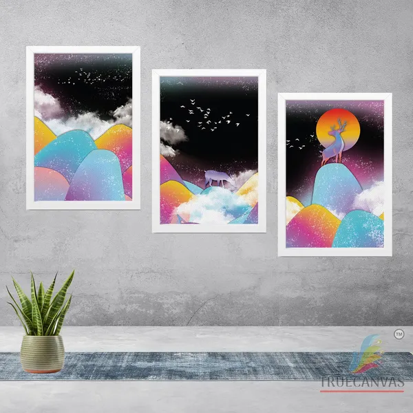 White__Abstract_Canvas_Painting_Set_Of_3_Wall_Hanging_Frame_|_For_Home,_Living_Room_Gallery_&_Office,_White,_Size_13.50_X_19.50_Inch,_Sf093