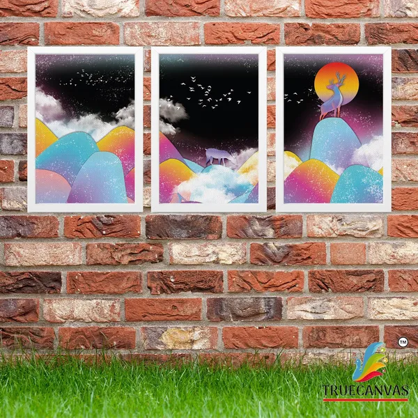 White__Abstract_Canvas_Painting_Set_Of_3_Wall_Hanging_Frame_|_For_Home,_Living_Room_Gallery_&_Office,_White,_Size_13.50_X_19.50_Inch,_Sf093