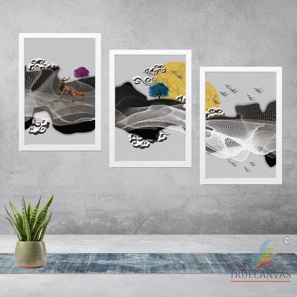 White__Abstract_Canvas_Painting_Set_Of_3_Wall_Hanging_Frame_|_For_Home,_Living_Room_Gallery_&_Office,_White,_Size_13.50_X_19.50_Inch,_Sf099