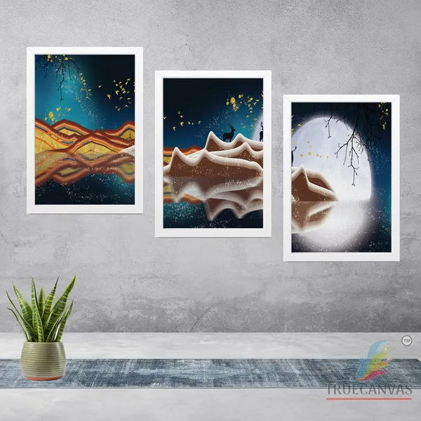 White__Abstract_Canvas_Painting_Set_Of_3_Wall_Hanging_Frame_|_For_Home,_Living_Room_Gallery_&_Office,_White,_Size_13.50_X_19.50_Inch,_Sf104