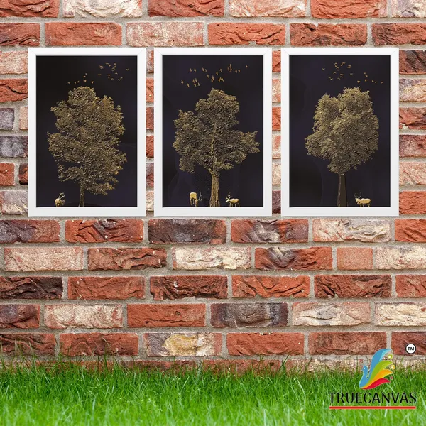 White__Abstract_Canvas_Painting_Set_Of_3_Wall_Hanging_Frame_|_For_Home,_Living_Room_Gallery_&_Office,_White,_Size_13.50_X_19.50_Inch,_Sf109