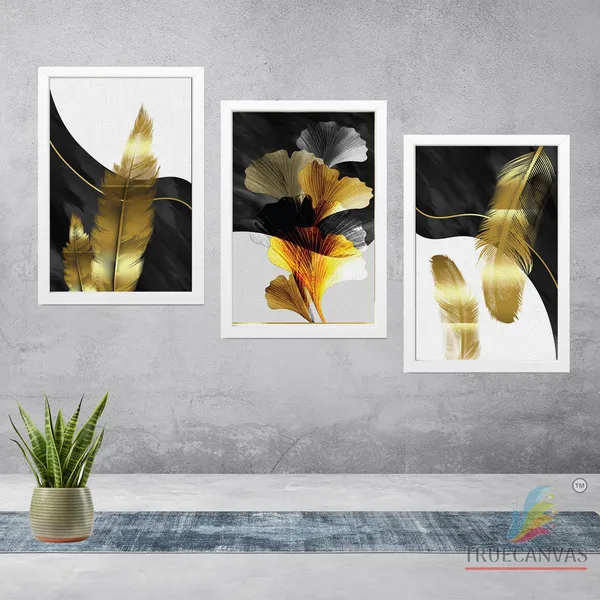 White__Abstract_Canvas_Painting_Set_Of_3_Wall_Hanging_Frame_|_For_Home,_Living_Room_Gallery_&_Office,_White,_Size_13.50_X_19.50_Inch,_Sf154