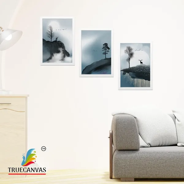 White__Abstract_Canvas_Painting_Set_Of_3_Wall_Hanging_Frame_|_For_Home,_Living_Room_Gallery_&_Office,_White,_Size_13.50_X_19.50_Inch,_Sf155