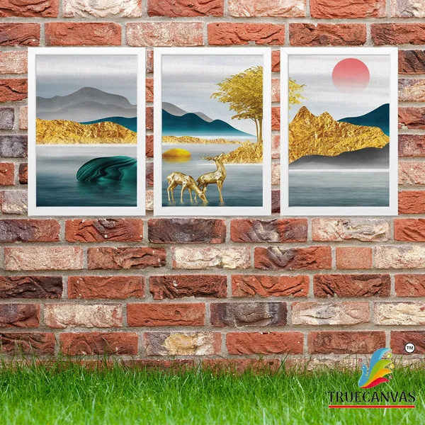 White__Abstract_Canvas_Painting_Set_Of_3_Wall_Hanging_Frame_|_For_Home,_Living_Room_Gallery_&_Office,_White,_Size_13.50_X_19.50_Inch,_Sf158