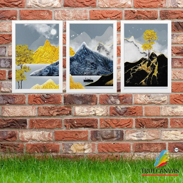 White__Abstract_Canvas_Painting_Set_Of_3_Wall_Hanging_Frame_|_For_Home,_Living_Room_Gallery_&_Office,_White,_Size_13.50_X_19.50_Inch,_Sf163