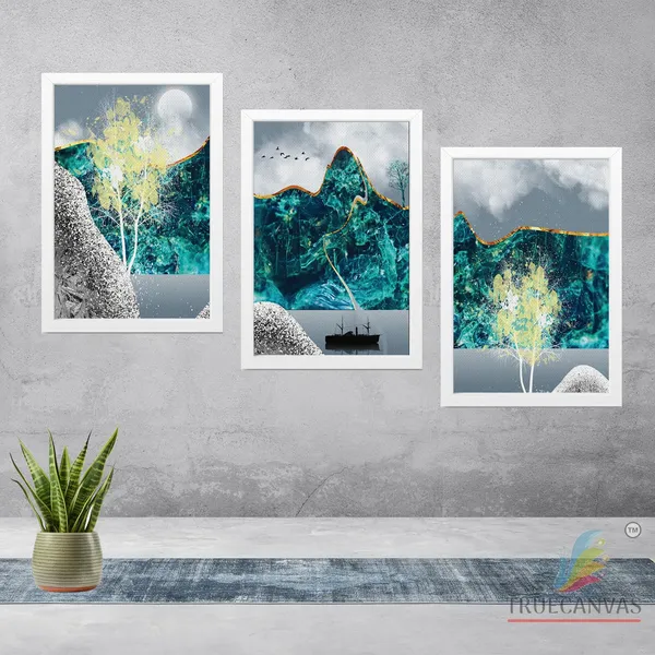 White__Abstract_Canvas_Painting_Set_Of_3_Wall_Hanging_Frame_|_For_Home,_Living_Room_Gallery_&_Office,_White,_Size_13.50_X_19.50_Inch,_Sf164