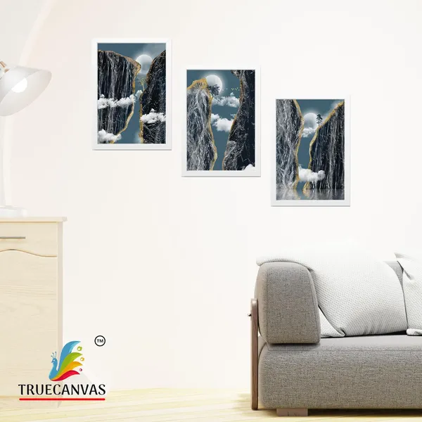 White__Abstract_Canvas_Painting_Set_Of_3_Wall_Hanging_Frame_|_For_Home,_Living_Room_Gallery_&_Office,_White,_Size_13.50_X_19.50_Inch,_Sf169