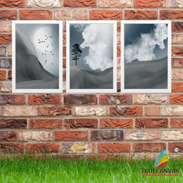 White__Abstract_Canvas_Painting_Set_Of_3_Wall_Hanging_Frame_|_For_Home,_Living_Room_Gallery_&_Office,_White,_Size_13.50_X_19.50_Inch,_Sf171