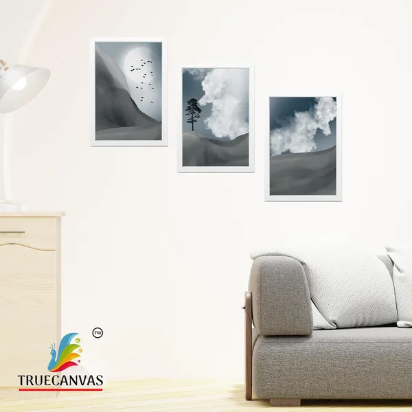 White__Abstract_Canvas_Painting_Set_Of_3_Wall_Hanging_Frame_|_For_Home,_Living_Room_Gallery_&_Office,_White,_Size_13.50_X_19.50_Inch,_Sf171