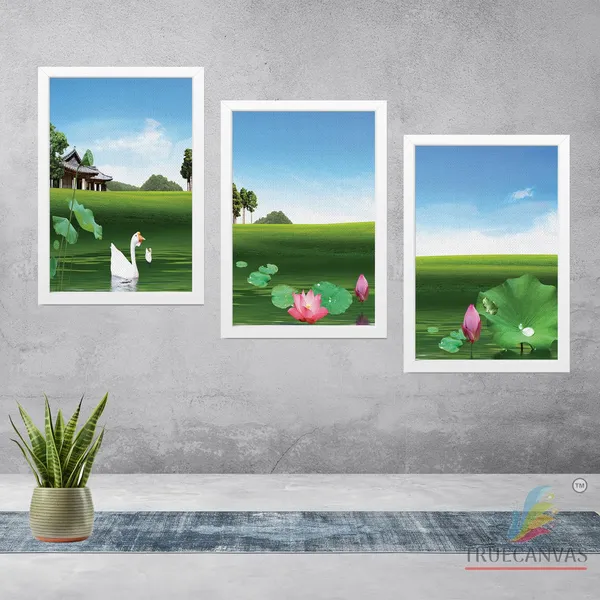 White__Abstract_Canvas_Painting_Set_Of_3_Wall_Hanging_Frame_|_For_Home,_Living_Room_Gallery_&_Office,_White,_Size_13.50_X_19.50_Inch,_Sf242