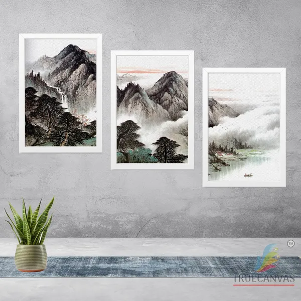 White__Abstract_Canvas_Painting_Set_Of_3_Wall_Hanging_Frame_|_For_Home,_Living_Room_Gallery_&_Office,_White,_Size_13.50_X_19.50_Inch,_Sf248