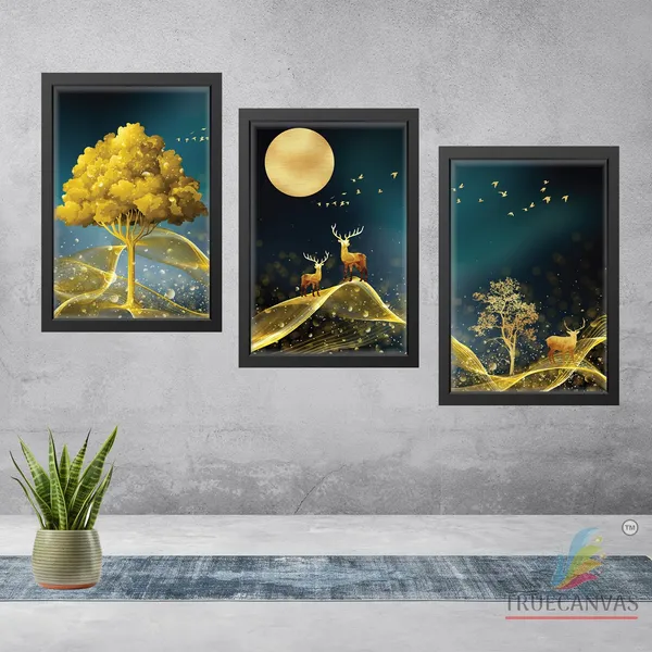 Black__Abstract_Hd_Print_Painting_Set_Of_3_With_Frame_|_For_Home,_Living_Room_Gallery_&_Office,_Black,_Size_-_13.50_X_19.50_Inch,_Sf007