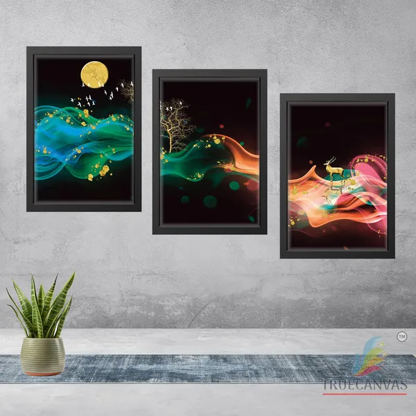 Black__Abstract_Hd_Print_Painting_Set_Of_3_With_Frame_|_For_Home,_Living_Room_Gallery_&_Office,_Black,_Size_-_13.50_X_19.50_Inch,_Sf016