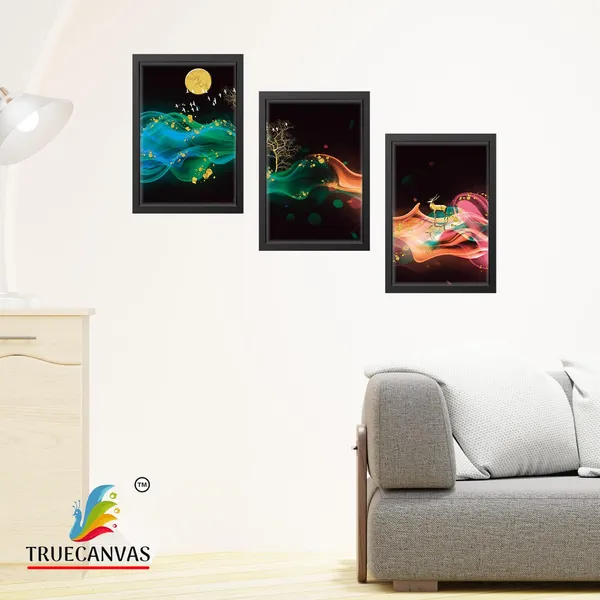 Black__Abstract_Hd_Print_Painting_Set_Of_3_With_Frame_|_For_Home,_Living_Room_Gallery_&_Office,_Black,_Size_-_13.50_X_19.50_Inch,_Sf016