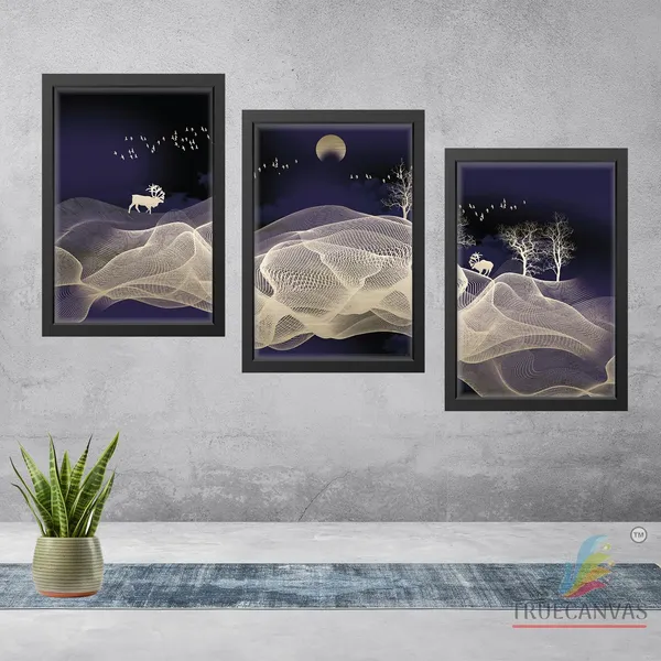 Black__Abstract_Hd_Print_Painting_Set_Of_3_With_Frame_|_For_Home,_Living_Room_Gallery_&_Office,_Black,_Size_-_13.50_X_19.50_Inch,_Sf027