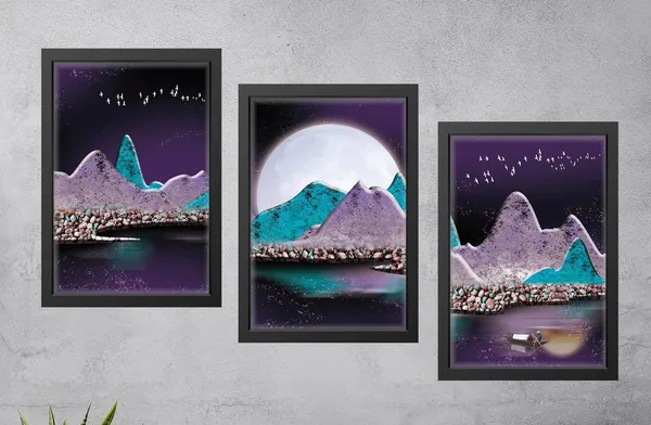 Black__Abstract_Hd_Print_Painting_Set_Of_3_With_Frame_|_For_Home,_Living_Room_Gallery_&_Office,_Black,_Size_-_13.50_X_19.50_Inch,_Sf035