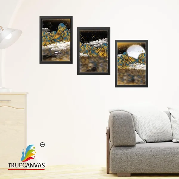 Black__Abstract_Hd_Print_Painting_Set_Of_3_With_Frame_|_For_Home,_Living_Room_Gallery_&_Office,_Black,_Size_-_13.50_X_19.50_Inch,_Sf036