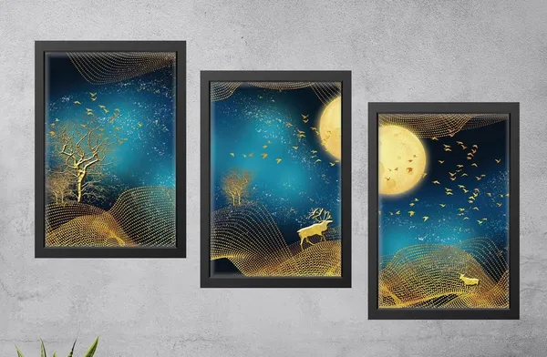 Black__Abstract_Hd_Print_Painting_Set_Of_3_With_Frame_|_For_Home,_Living_Room_Gallery_&_Office,_Black,_Size_-_13.50_X_19.50_Inch,_Sf040