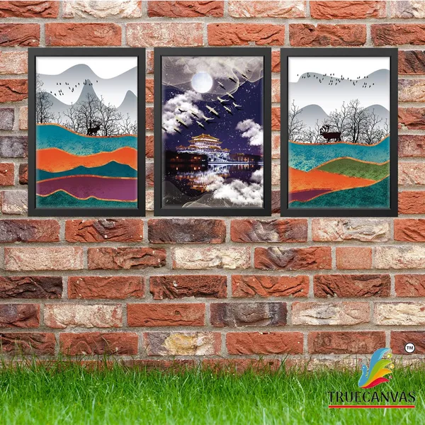 Multicolor_Abstract_Hd_Print_Painting_Set_Of_3_With_Frame_|_For_Home,_Living_Room_Gallery_&_Office,_Black,_Size_-_13.50_X_19.50_Inch,_Sf048