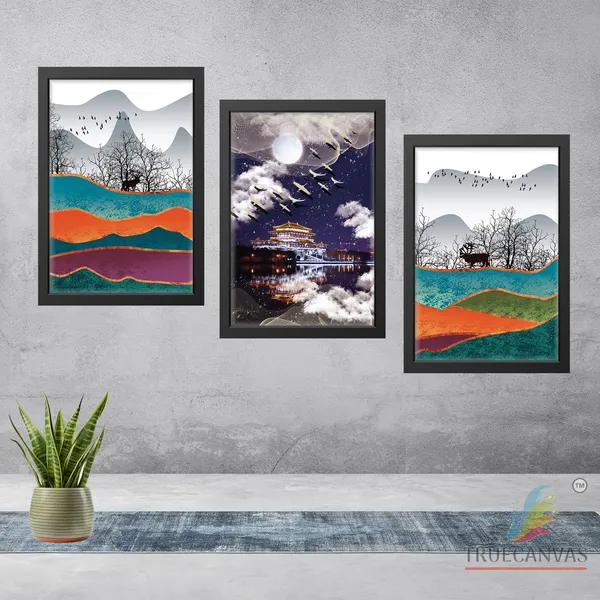 Multicolor_Abstract_Hd_Print_Painting_Set_Of_3_With_Frame_|_For_Home,_Living_Room_Gallery_&_Office,_Black,_Size_-_13.50_X_19.50_Inch,_Sf048