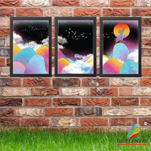 Black__Abstract_Hd_Print_Painting_Set_Of_3_With_Frame_|_For_Home,_Living_Room_Gallery_&_Office,_Black,_Size_-_13.50_X_19.50_Inch,_Sf093
