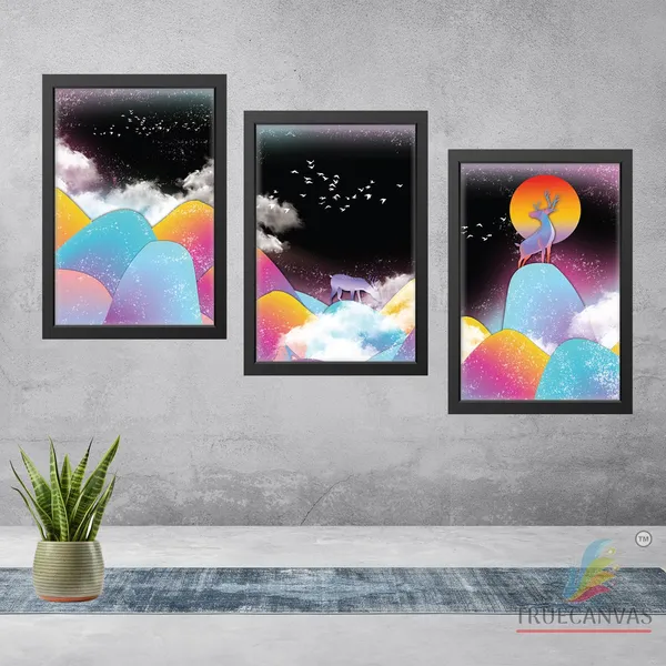 Black__Abstract_Hd_Print_Painting_Set_Of_3_With_Frame_|_For_Home,_Living_Room_Gallery_&_Office,_Black,_Size_-_13.50_X_19.50_Inch,_Sf093
