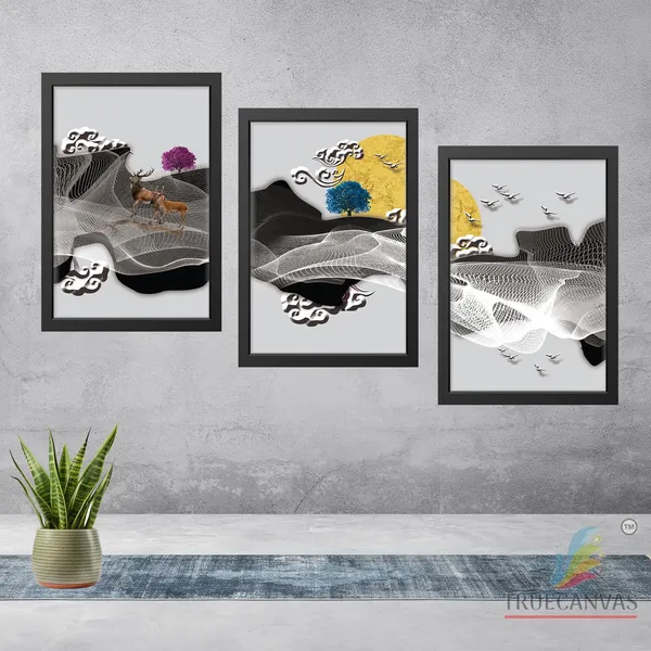 Black__Abstract_Hd_Print_Painting_Set_Of_3_With_Frame_|_For_Home,_Living_Room_Gallery_&_Office,_Black,_Size_-_13.50_X_19.50_Inch,_Sf099