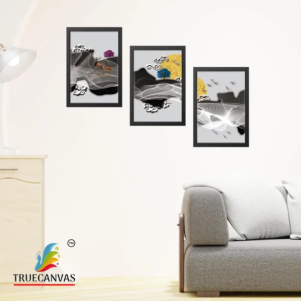 Black__Abstract_Hd_Print_Painting_Set_Of_3_With_Frame_|_For_Home,_Living_Room_Gallery_&_Office,_Black,_Size_-_13.50_X_19.50_Inch,_Sf099