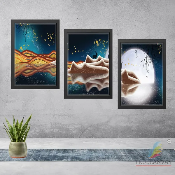 Black__Abstract_Hd_Print_Painting_Set_Of_3_With_Frame_|_For_Home,_Living_Room_Gallery_&_Office,_Black,_Size_-_13.50_X_19.50_Inch,_Sf104