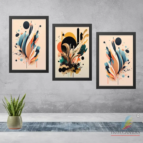 Black__Abstract_Hd_Print_Painting_Set_Of_3_With_Frame_|_For_Home,_Living_Room_Gallery_&_Office,_Black,_Size_-_13.50_X_19.50_Inch,_Sf182