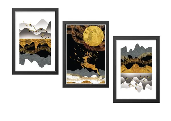 Multicolor_Abstract_Hd_Print_Painting_Set_Of_3_With_Frame_|_For_Home,_Living_Room_Gallery_&_Office,_Black_Frame,_Size_-_13.50_X_19.50_Inch,_Sf253