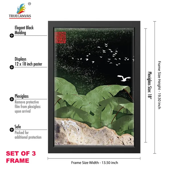 Black__Abstract_Hd_Print_Painting_Set_Of_3_With_Frame_|_For_Home,_Living_Room_Gallery_&_Office,_Black_Frame,_Size_-_13.50_X_19.50_Inch,_Sf254