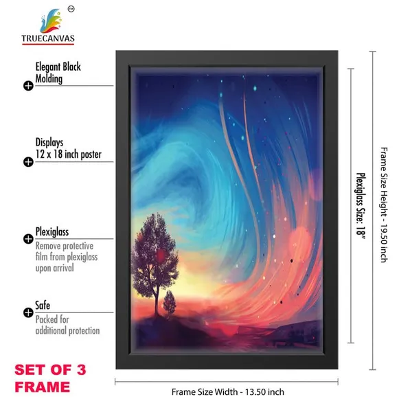 Black__Abstract_Hd_Print_Painting_Set_Of_3_With_Frame_|_For_Home,_Living_Room_Gallery_&_Office,_Black_Frame,_Size_-_13.50_X_19.50_Inch,_Sf256