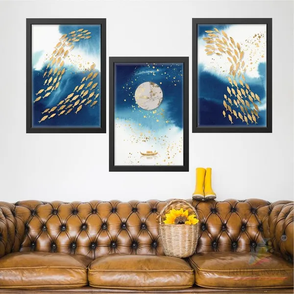 Black__Abstract_Hd_Print_Painting_Set_Of_3_With_Frame_|_For_Home,_Living_Room_Gallery_&_Office,_Black_Frame,_Size_-_13.50_X_19.50_Inch,_Sf259