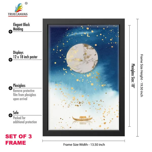 Black__Abstract_Hd_Print_Painting_Set_Of_3_With_Frame_|_For_Home,_Living_Room_Gallery_&_Office,_Black_Frame,_Size_-_13.50_X_19.50_Inch,_Sf259
