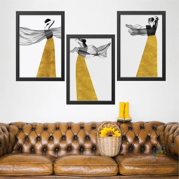 Black__Abstract_Hd_Print_Painting_Set_Of_3_With_Frame_|_For_Home,_Living_Room_Gallery_&_Office,_Black_Frame,_Size_-_13.50_X_19.50_Inch,_Sf261