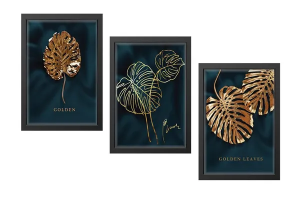 Black__Abstract_Hd_Print_Painting_Set_Of_3_With_Frame_|_For_Home,_Living_Room_Gallery_&_Office,_Black_Frame,_Size_-_13.50_X_19.50_Inch,_Sf269
