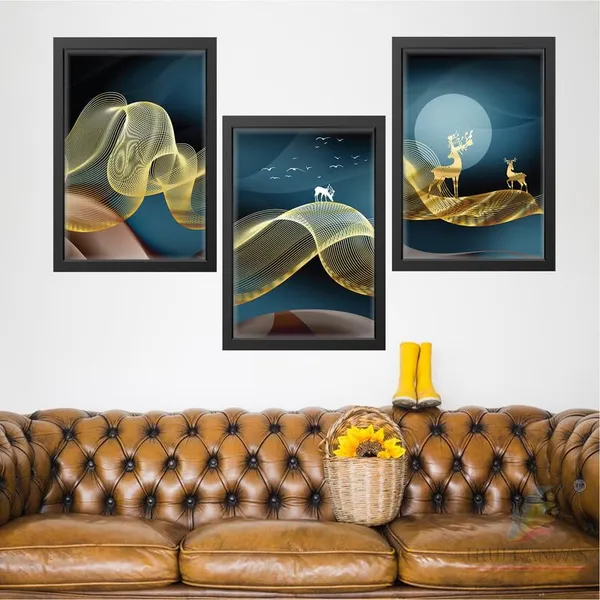 Black__Abstract_Hd_Print_Painting_Set_Of_3_With_Frame_|_For_Home,_Living_Room_Gallery_&_Office,_Black_Frame,_Size_-_13.50_X_19.50_Inch,_Sf273