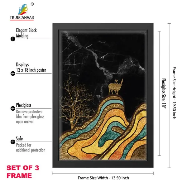 Black__Abstract_Hd_Print_Painting_Set_Of_3_With_Frame_|_For_Home,_Living_Room_Gallery_&_Office,_Black_Frame,_Size_-_13.50_X_19.50_Inch,_Sf278