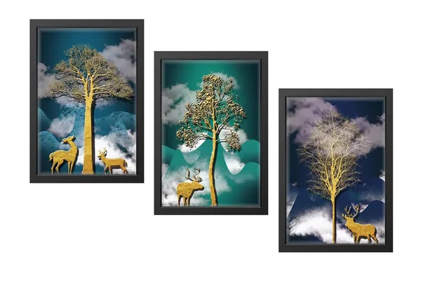 Black__Abstract_Hd_Print_Painting_Set_Of_3_With_Frame_|_For_Home,_Living_Room_Gallery_&_Office,_Black_Frame,_Size_-_13.50_X_19.50_Inch,_Sf280