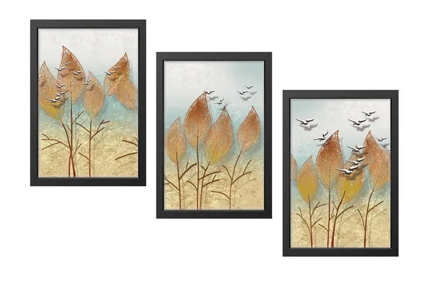 Black__Abstract_Hd_Print_Painting_Set_Of_3_With_Frame_|_For_Home,_Living_Room_Gallery_&_Office,_Black_Frame,_Size_-_13.50_X_19.50_Inch,_Sf283