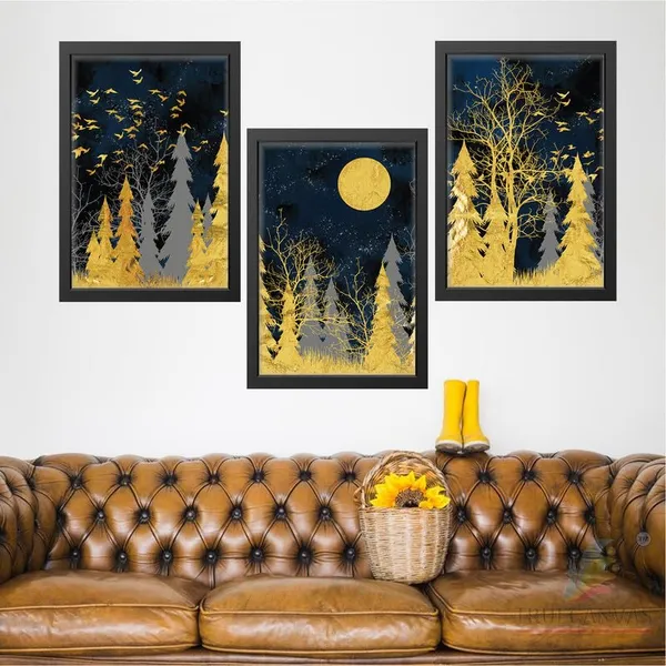 Black__Abstract_Hd_Print_Painting_Set_Of_3_With_Frame_|_For_Home,_Living_Room_Gallery_&_Office,_Black_Frame,_Size_-_13.50_X_19.50_Inch,_Sf286
