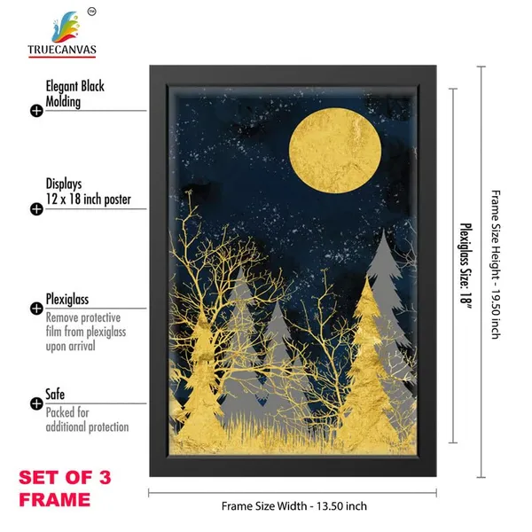 Black__Abstract_Hd_Print_Painting_Set_Of_3_With_Frame_|_For_Home,_Living_Room_Gallery_&_Office,_Black_Frame,_Size_-_13.50_X_19.50_Inch,_Sf286