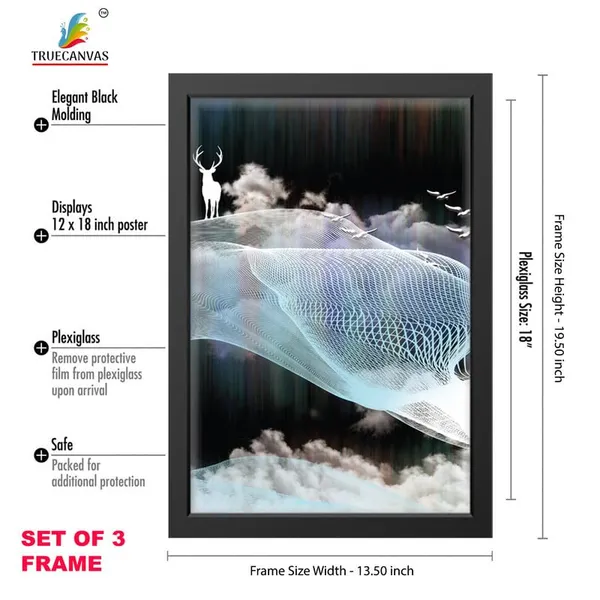 Black__Abstract_Hd_Print_Painting_Set_Of_3_With_Frame_|_For_Home,_Living_Room_Gallery_&_Office,_Black_Frame,_Size_-_13.50_X_19.50_Inch,_Sf287
