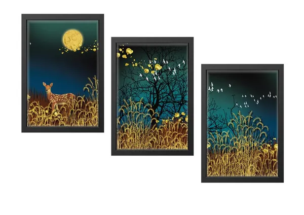 Multicolor_Abstract_Hd_Print_Painting_Set_Of_3_With_Frame_|_For_Home,_Living_Room_Gallery_&_Office,_Black_Frame,_Size_-_13.50_X_19.50_Inch,_Sf288