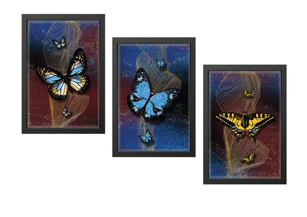 Black__Abstract_Hd_Print_Painting_Set_Of_3_With_Frame_|_For_Home,_Living_Room_Gallery_&_Office,_Black_Frame,_Size_-_13.50_X_19.50_Inch,_Sf289