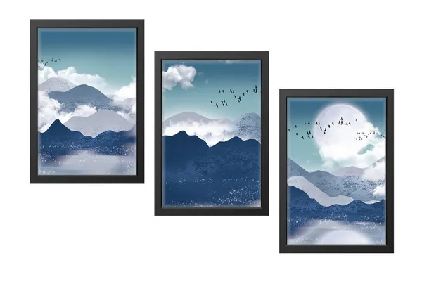 Black__Abstract_Hd_Print_Painting_Set_Of_3_With_Frame_|_For_Home,_Living_Room_Gallery_&_Office,_Black_Frame,_Size_-_13.50_X_19.50_Inch,_Sf292