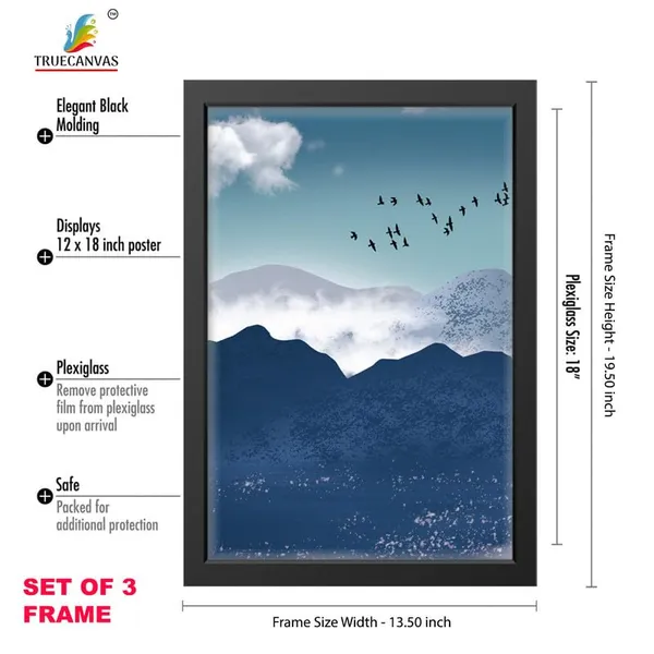 Black__Abstract_Hd_Print_Painting_Set_Of_3_With_Frame_|_For_Home,_Living_Room_Gallery_&_Office,_Black_Frame,_Size_-_13.50_X_19.50_Inch,_Sf292