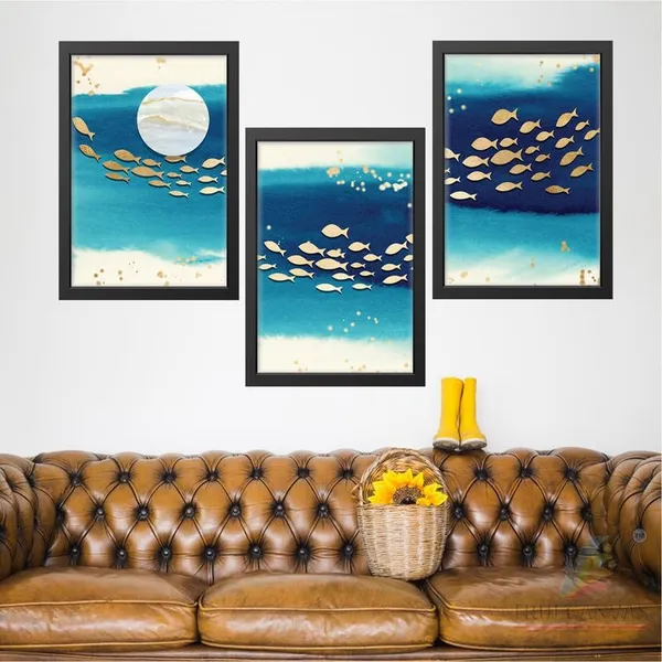 Black__Abstract_Hd_Print_Painting_Set_Of_3_With_Frame_|_For_Home,_Living_Room_Gallery_&_Office,_Black_Frame,_Size_-_13.50_X_19.50_Inch,_Sf294