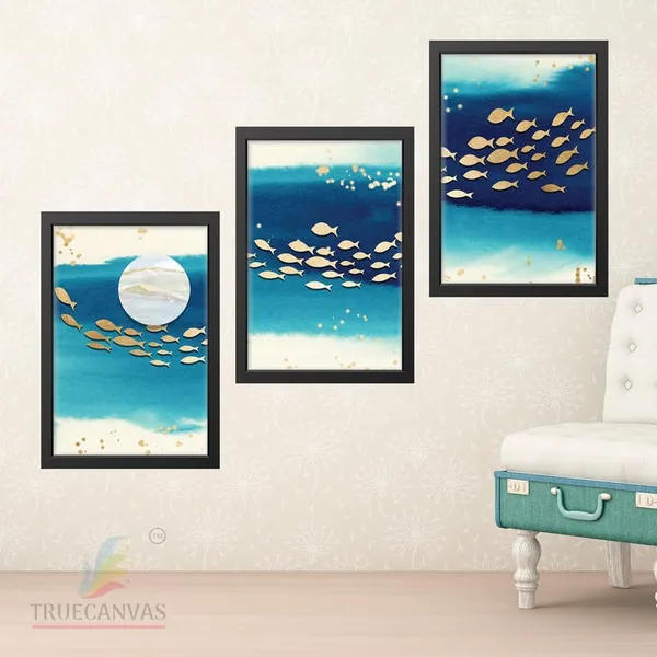 Black__Abstract_Hd_Print_Painting_Set_Of_3_With_Frame_|_For_Home,_Living_Room_Gallery_&_Office,_Black_Frame,_Size_-_13.50_X_19.50_Inch,_Sf294